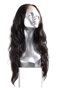 CUSTOM COLORED & STYLED INDIAN VIRGIN WAVY LACE FRONT WIG