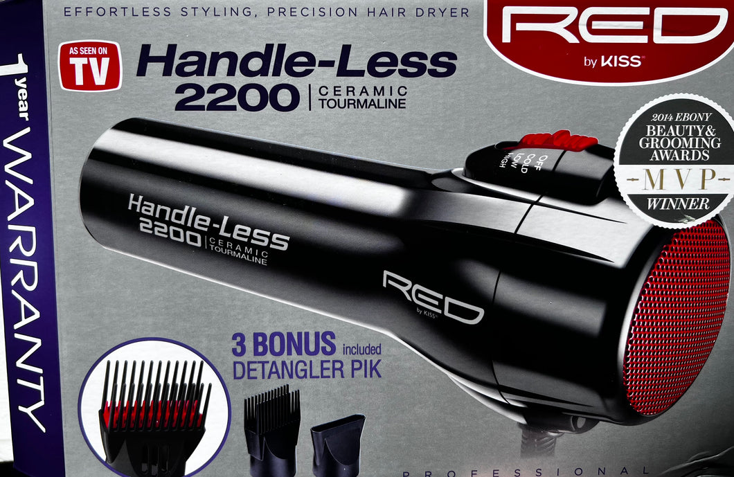 HANDLE-LESS BLOW DRYER  2200 FROM RED BY KISS